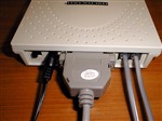 Fotografie - Extern modem DeskPort 56K Voice - Microcom DeskPort 56K Voice - Zapojen